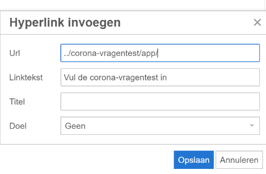 hyperlink invoegen